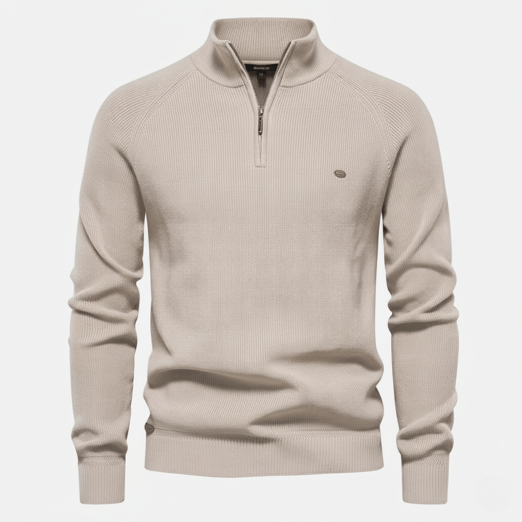 WoolForm™ gebreide trui met halve rits