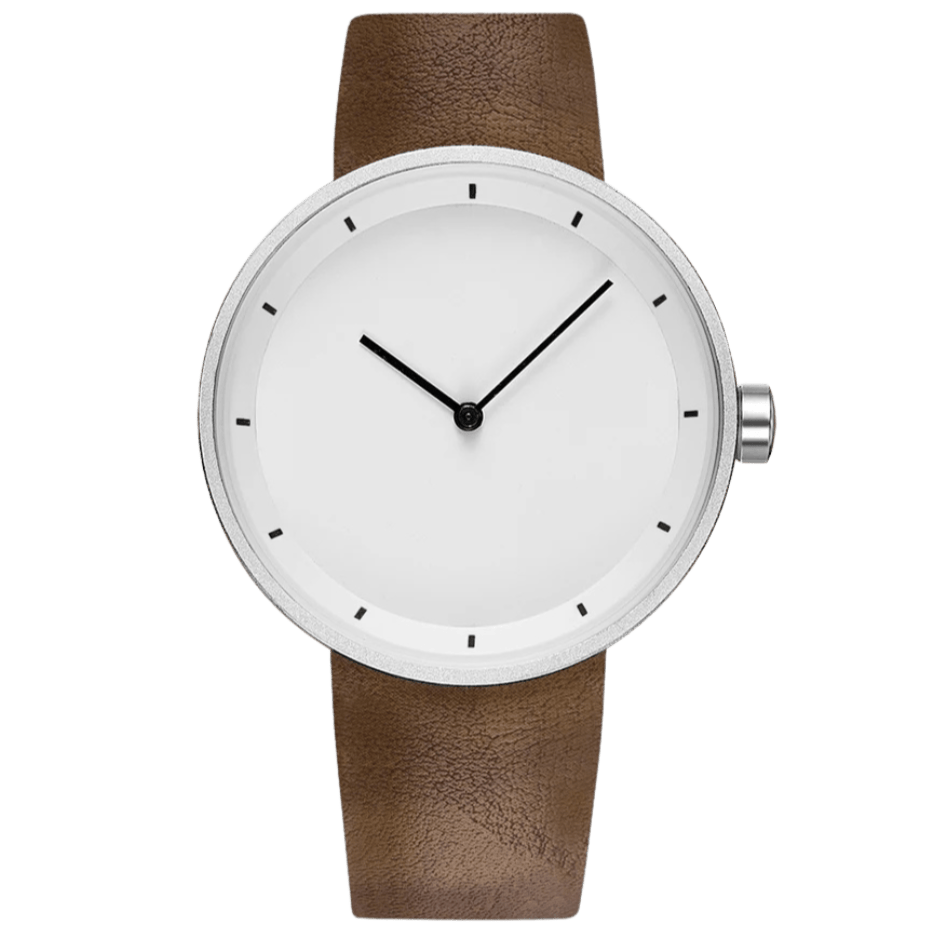 Uomini's Orologio classico minimalista con cinturino in pelle
