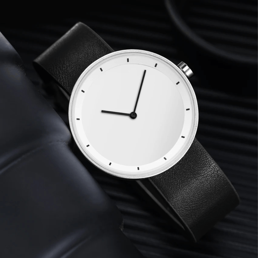 Uomini's Orologio classico minimalista con cinturino in pelle
