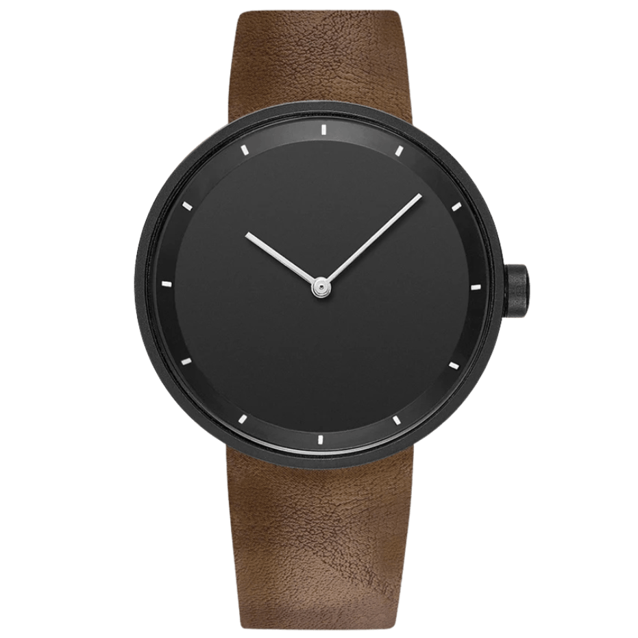 Uomini's Orologio classico minimalista con cinturino in pelle