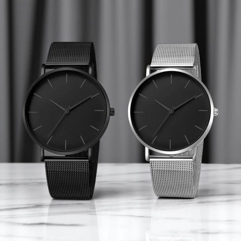 miehet's Klassinen minimalistinen ruostumattomasta teräksestä valmistettu kello