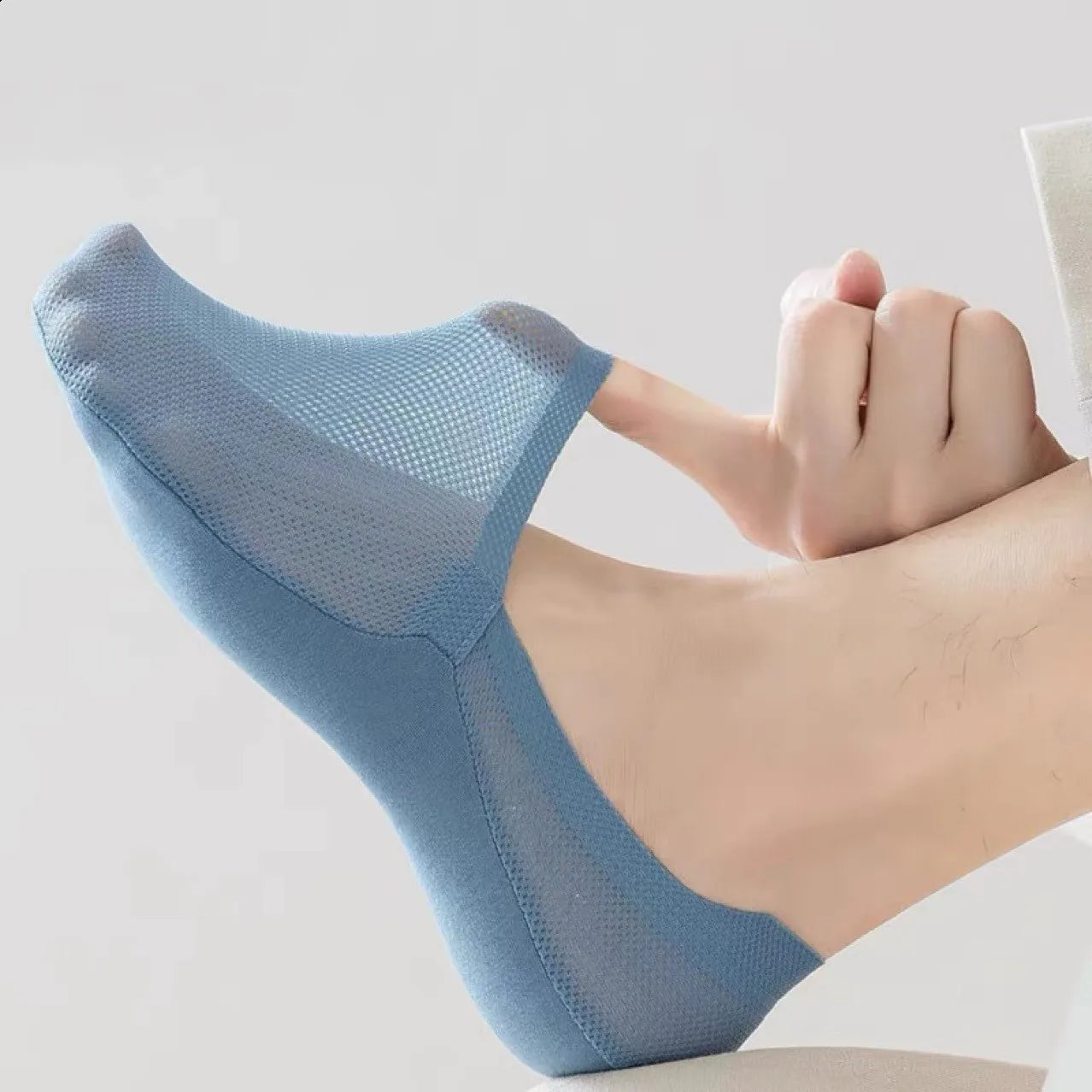 Usynlige åndbare anti-slip sokker
