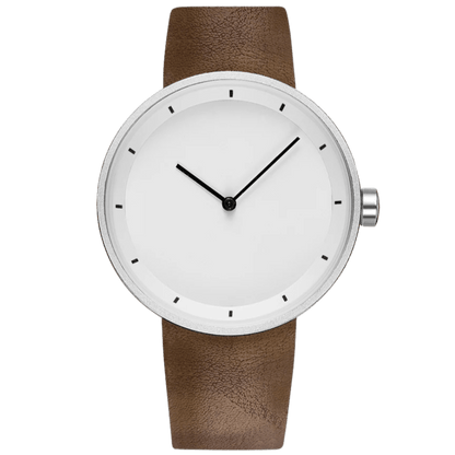Men’s Classic Minimalist Watch with Leather Strap