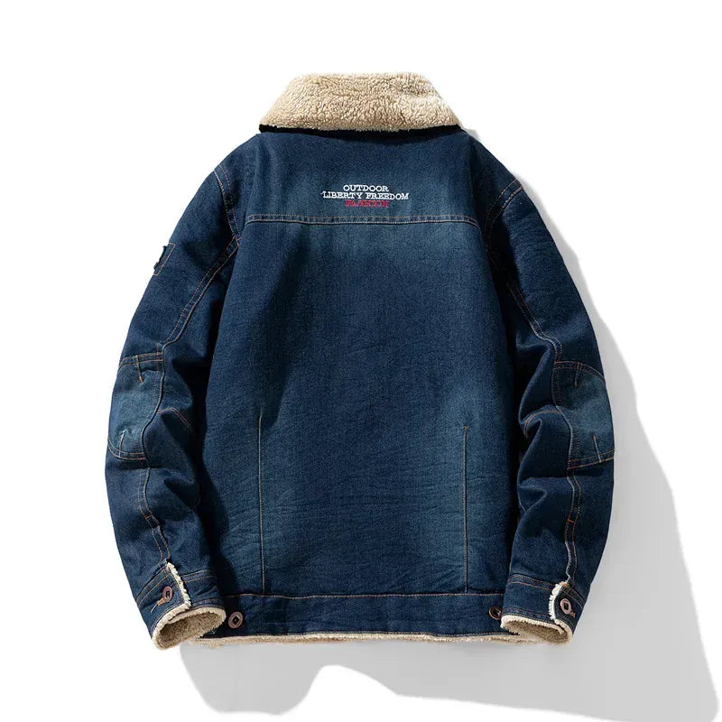 Sherpa denimjakke