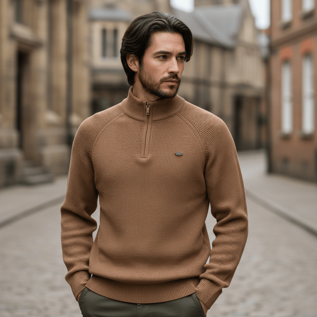 Pull en tricot à demi-zip WoolForm™