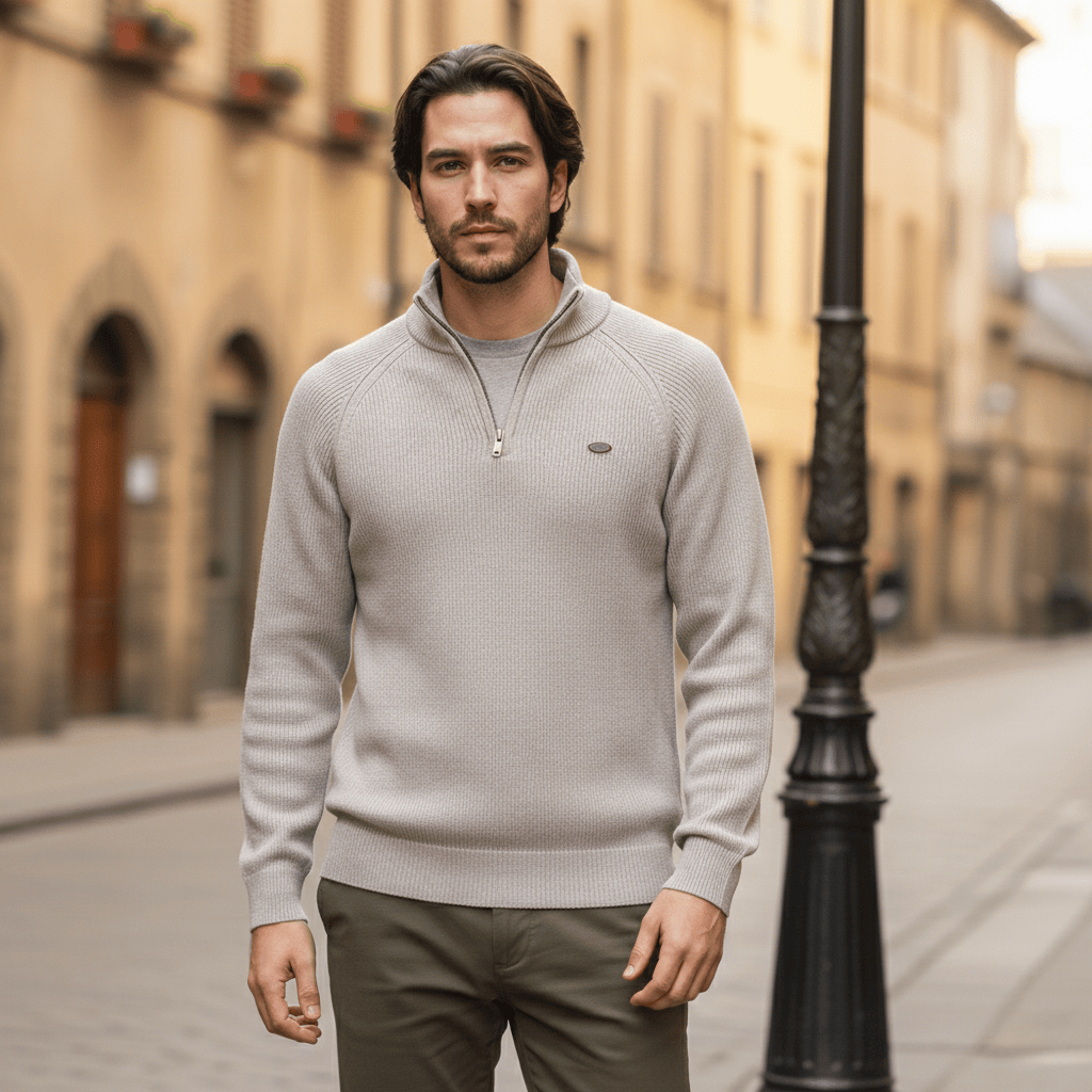 Pull en tricot à demi-zip WoolForm™