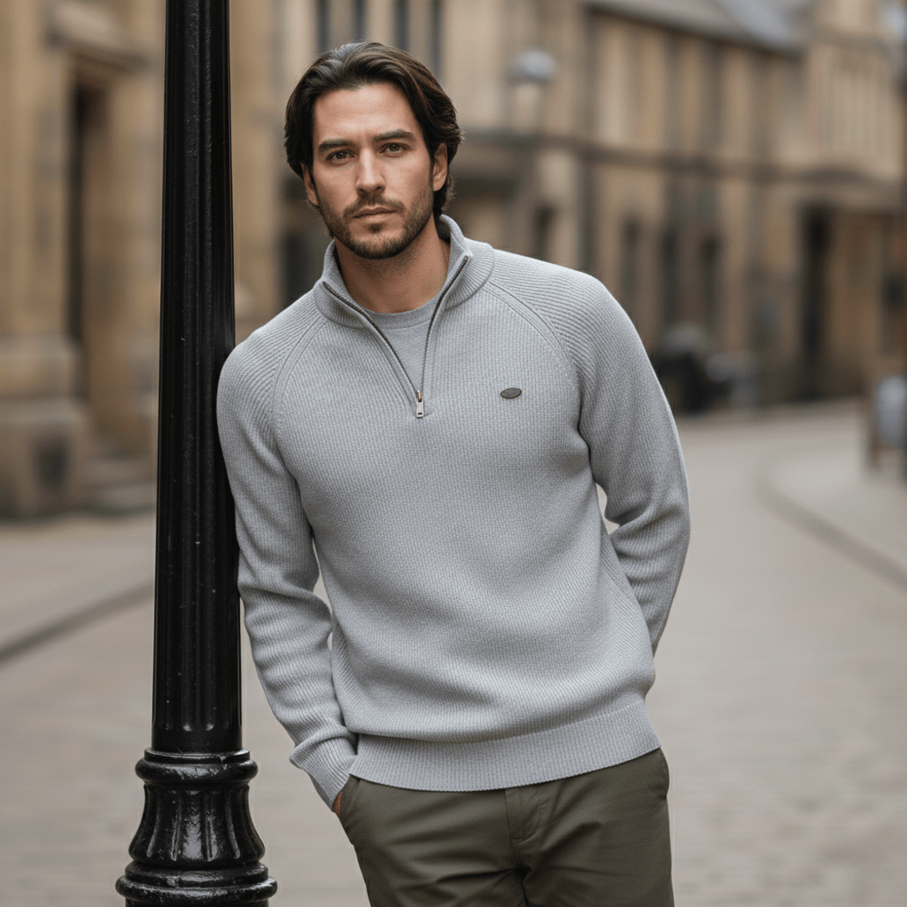 Pull en tricot à demi-zip WoolForm™