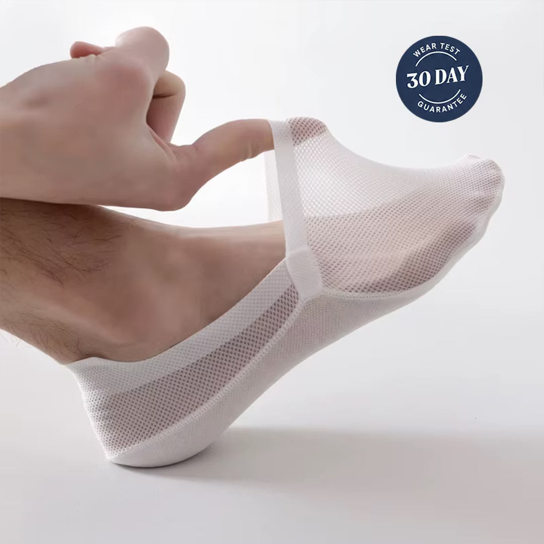 Meias antiderrapantes respiráveis ortopédicas invisíveis