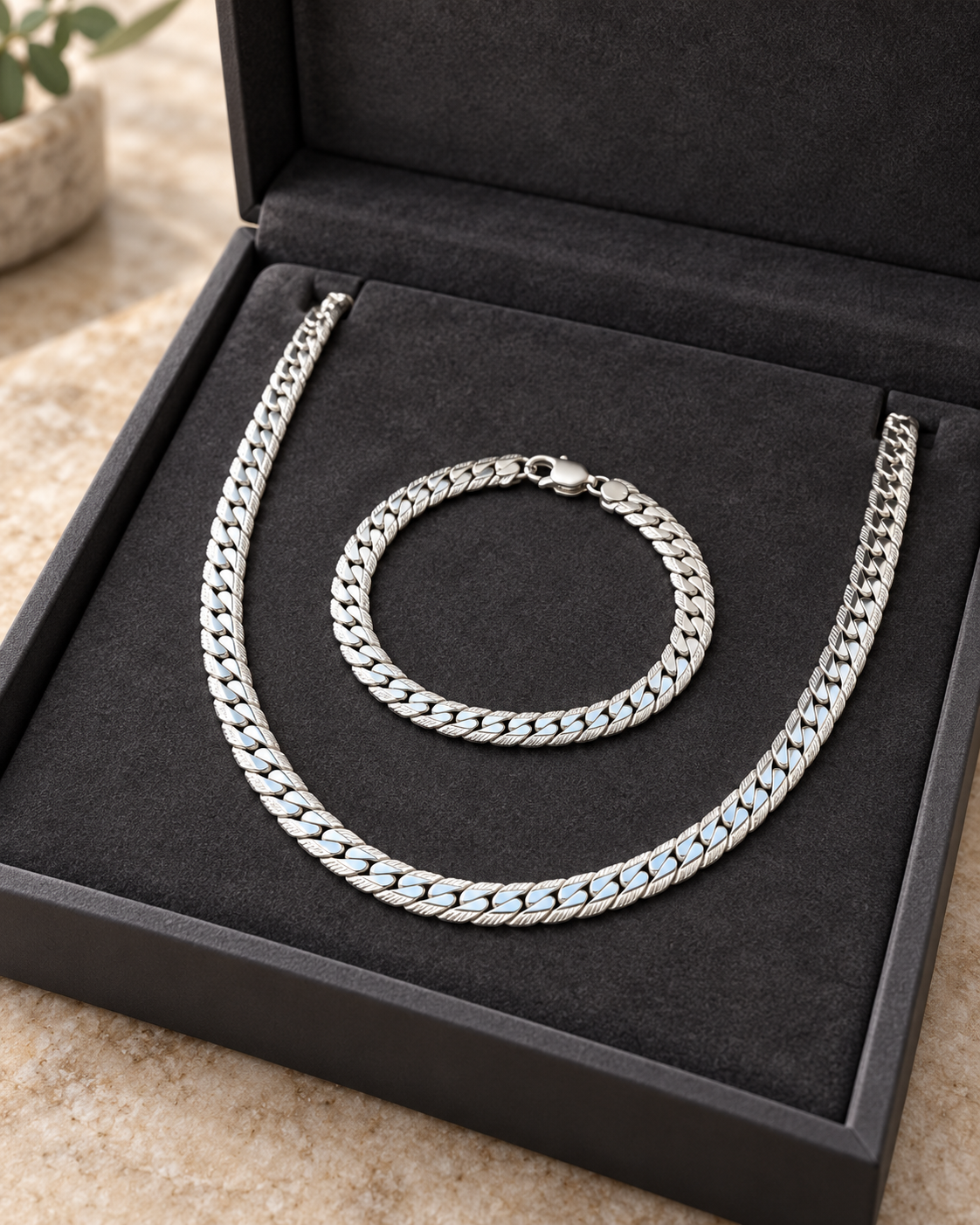 Royal Steel 316L Duo Set – 6 mm ketting + armband